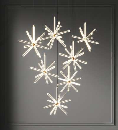 现代艺术吊灯3D模型下载